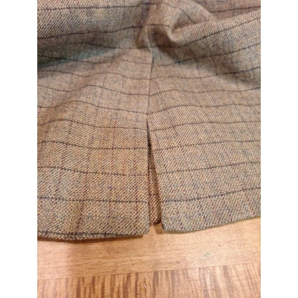Custom Made Wool Tweed Blazer Bates‎ & Thigpen 2 Button 44R